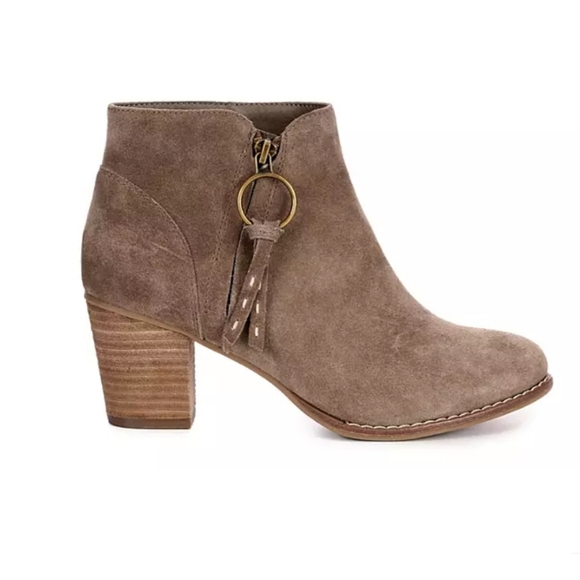 Michael Shannon Shoes - Michael Shannon Wmn 10 Taupe Suede Ankle Bootie